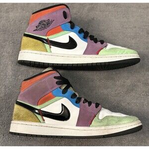 Nike Air Jordan 1 Mid SE Lightbulb Women’s Size 7 Multicolor CW1140-100